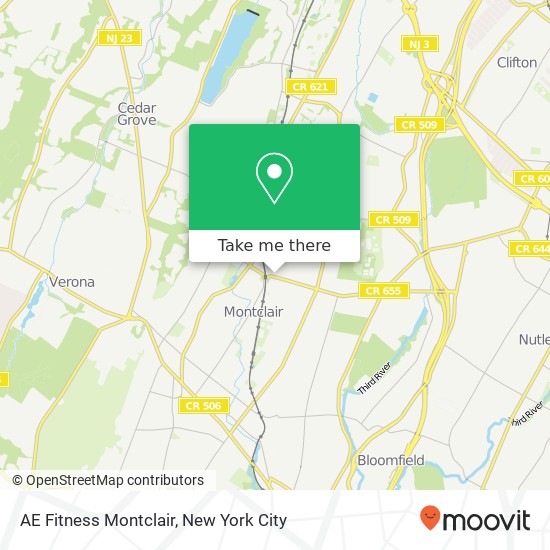 AE Fitness Montclair map