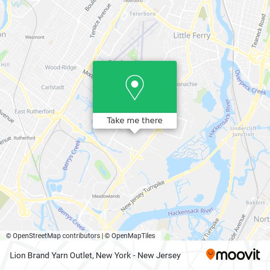 Lion Brand Yarn Outlet map