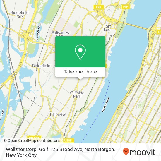 Wellzher Corp. Golf 125 Broad Ave, North Bergen map