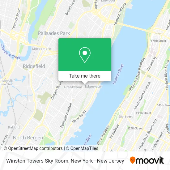 Winston Towers Sky Room map
