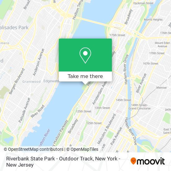 Mapa de Riverbank State Park - Outdoor Track