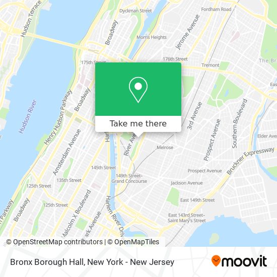Mapa de Bronx Borough Hall