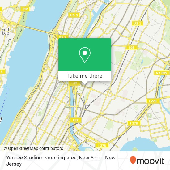 Yankee Stadium smoking area map