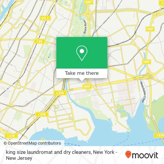 king size laundromat and dry cleaners map