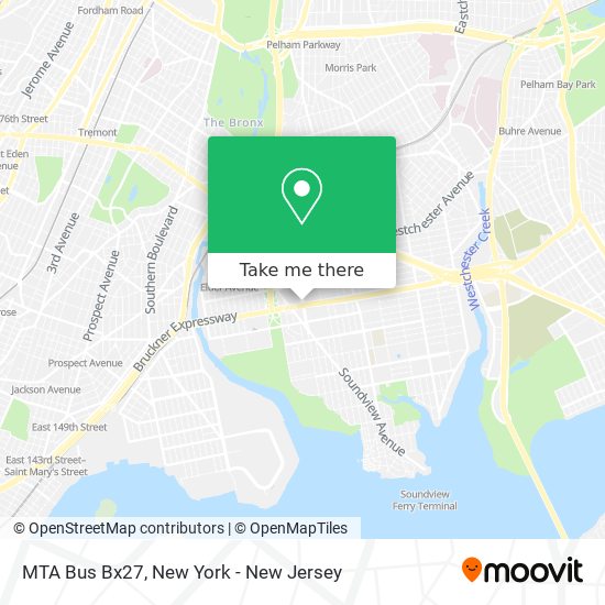 MTA Bus Bx27 map