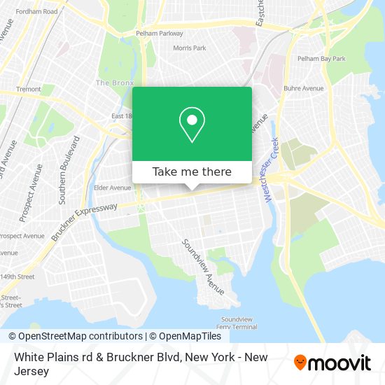 White Plains rd & Bruckner Blvd map