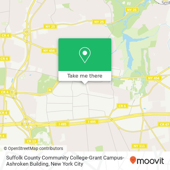 Suffolk County Community College-Grant Campus-Ashroken Building map