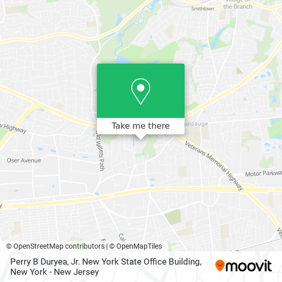 Perry B Duryea, Jr. New York State Office Building map
