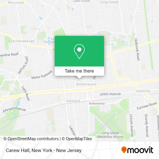 Carew Hall map