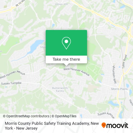 Morris County Public Safety Training Academy map
