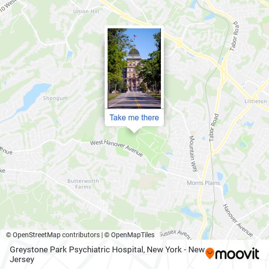 Greystone Park Psychiatric Hospital map