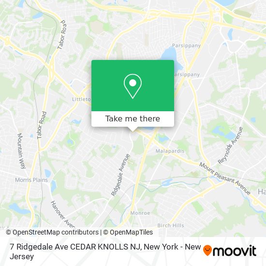 Mapa de 7 Ridgedale Ave CEDAR KNOLLS NJ