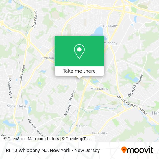 Mapa de Rt 10 Whippany, NJ