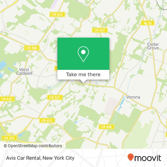 Mapa de Avis Car Rental