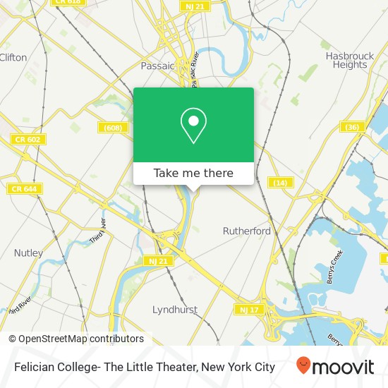 Felician College- The Little Theater map