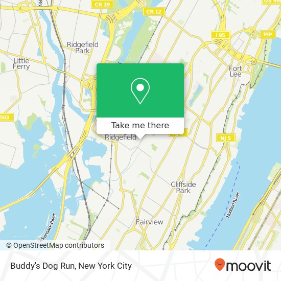 Buddy's Dog Run map