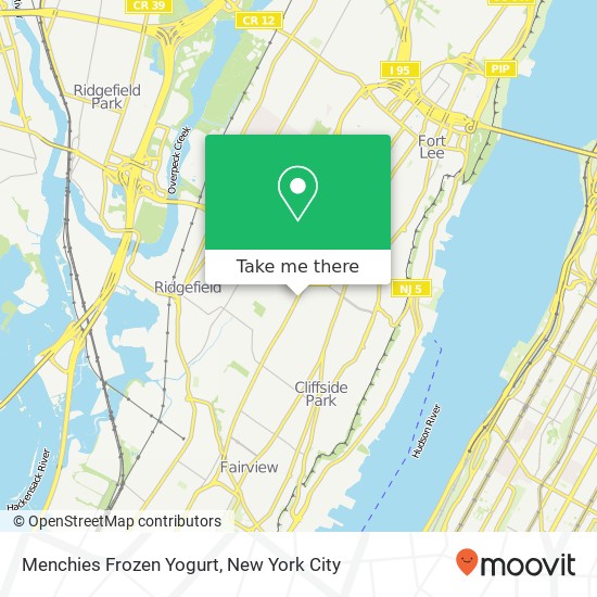 Mapa de Menchies Frozen Yogurt