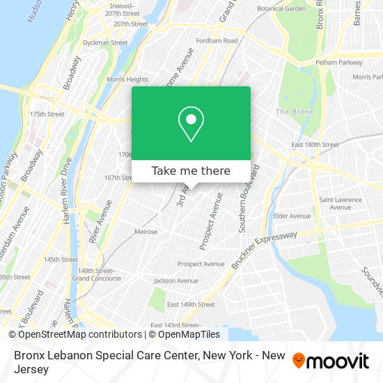 Mapa de Bronx Lebanon Special Care Center