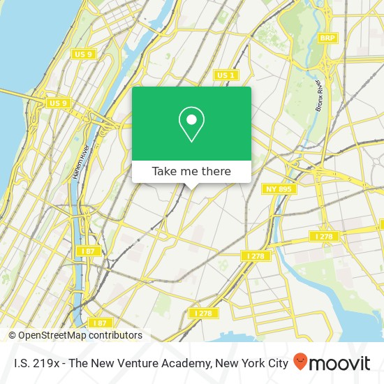 I.S. 219x - The New Venture Academy map