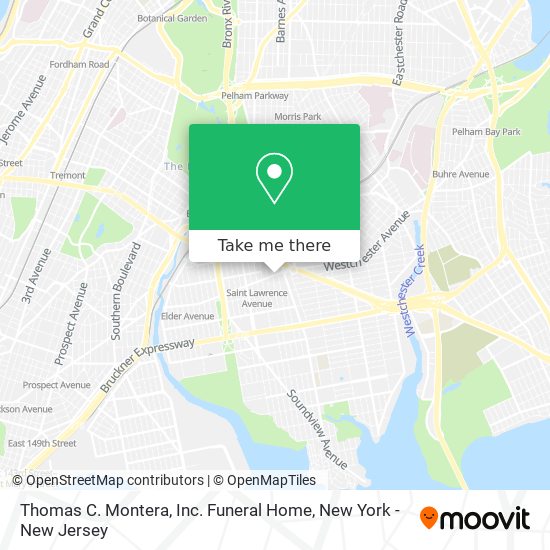 Thomas C. Montera, Inc. Funeral Home map