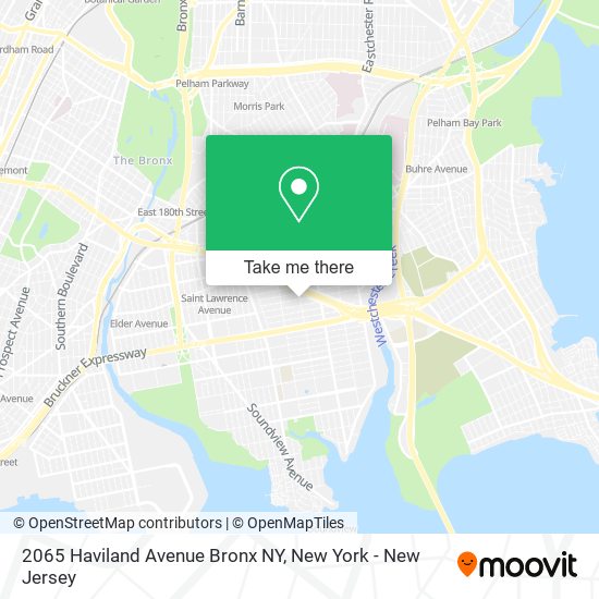 Mapa de 2065 Haviland Avenue Bronx NY