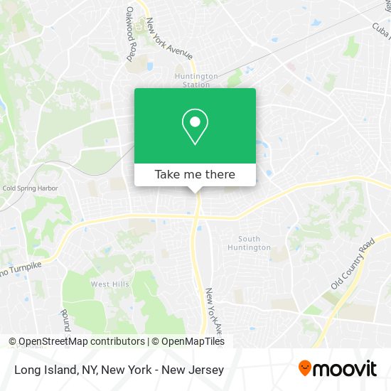 Mapa de Long Island, NY