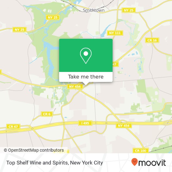 Top Shelf Wine and Spirits map