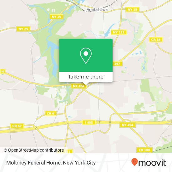 Moloney Funeral Home map