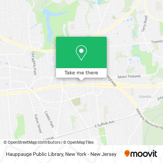 Hauppauge Public Library map