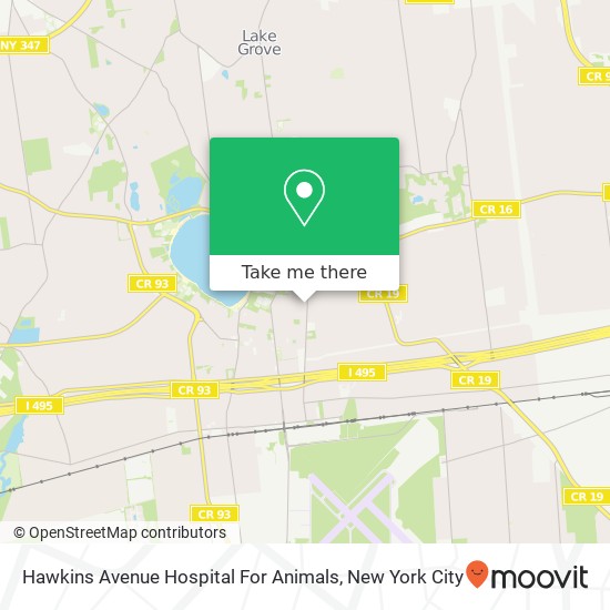 Hawkins Avenue Hospital For Animals map