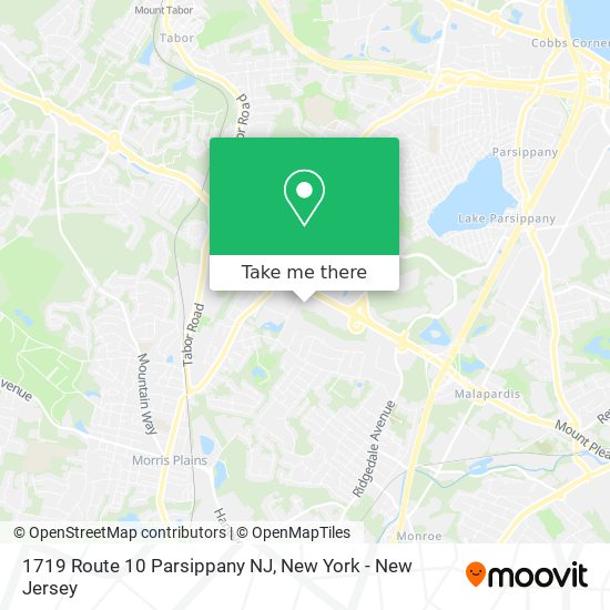 1719 Route 10 Parsippany NJ map