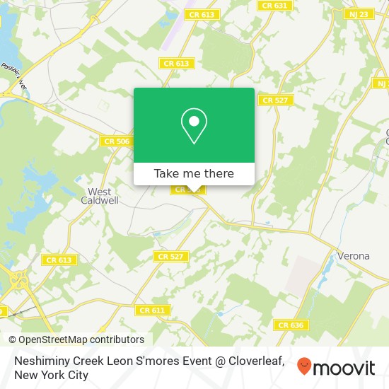 Mapa de Neshiminy Creek Leon S'mores Event @ Cloverleaf