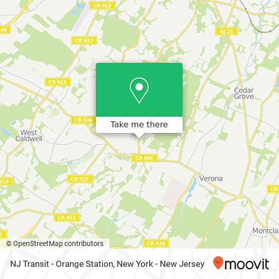 NJ Transit - Orange Station map