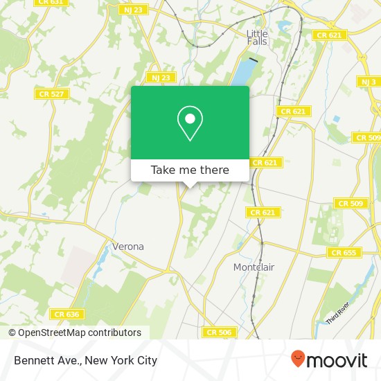 Bennett Ave. map