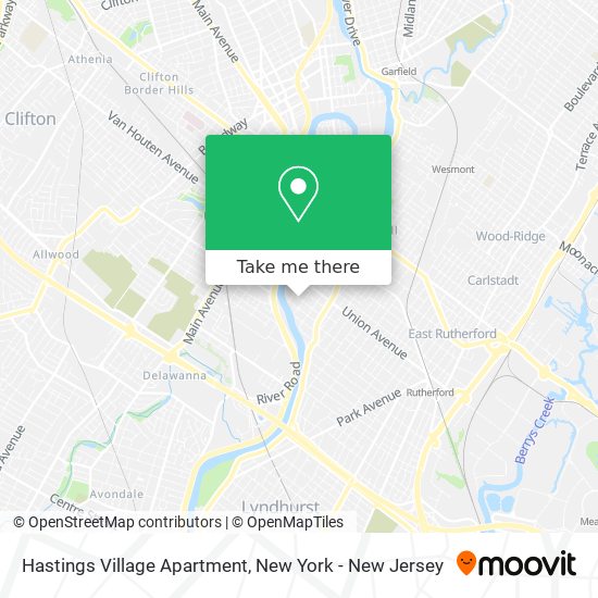 Mapa de Hastings Village Apartment