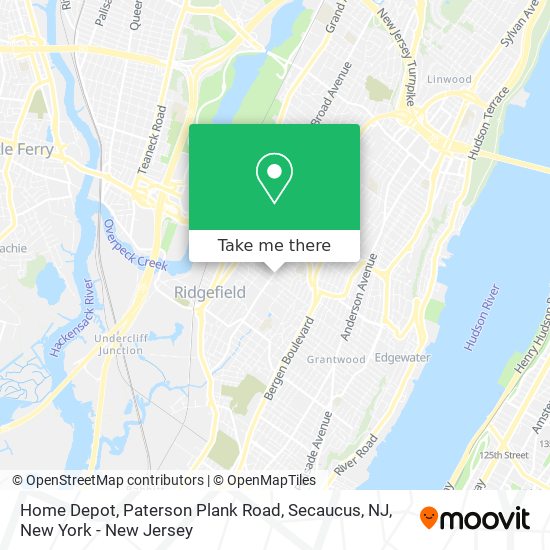 Mapa de Home Depot, Paterson Plank Road, Secaucus, NJ