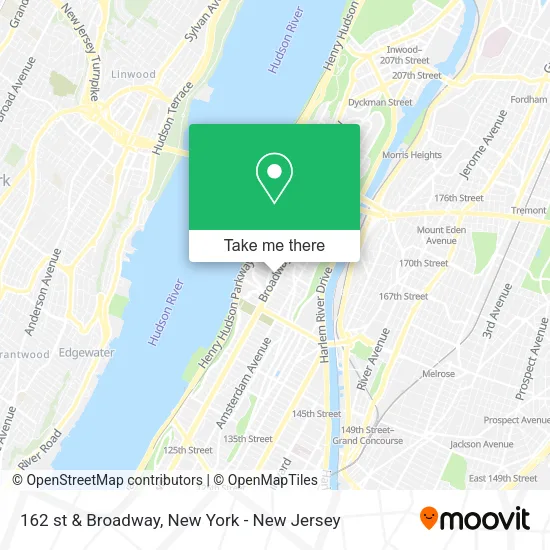 162 st & Broadway map