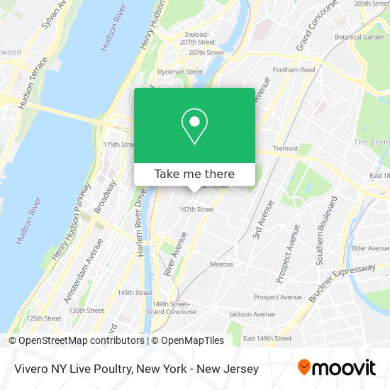 Vivero NY Live Poultry map