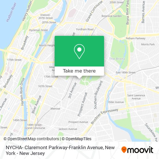 NYCHA- Claremont Parkway-Franklin Avenue map