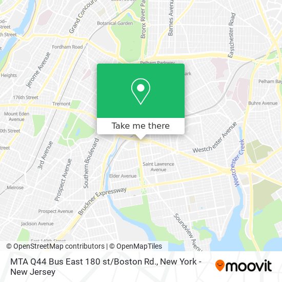 Mapa de MTA Q44 Bus East 180 st / Boston Rd.