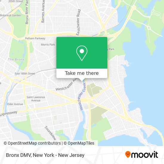 Bronx DMV map