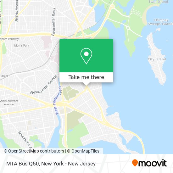 MTA Bus Q50 map