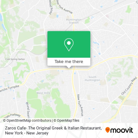 Mapa de Zaros Cafe- The Original Greek & Italian Restaurant