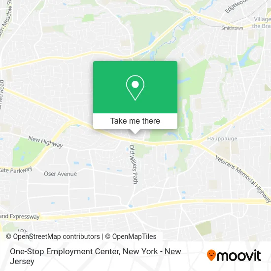 One-Stop Employment Center map