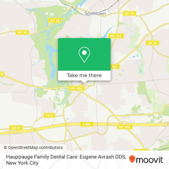 Hauppauge Family Dental Care: Eugene Avrash DDS map