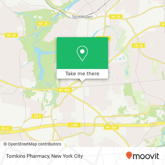 Mapa de Tomkins Pharmacy