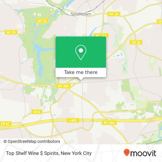 Top Shelf Wine $ Spirits map