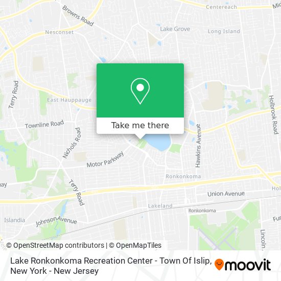 Mapa de Lake Ronkonkoma Recreation Center - Town Of Islip