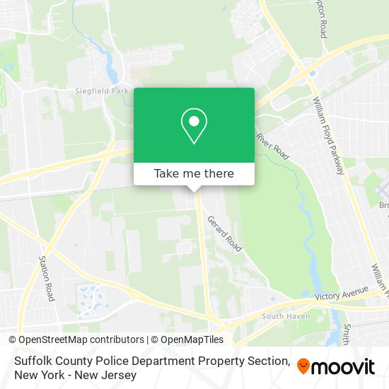 Mapa de Suffolk County Police Department Property Section