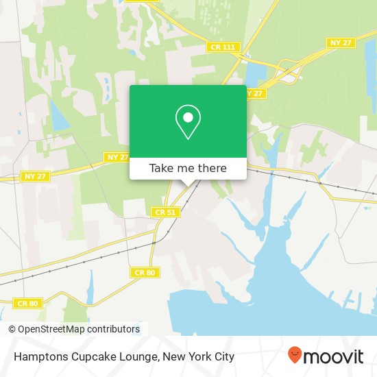 Mapa de Hamptons Cupcake Lounge
